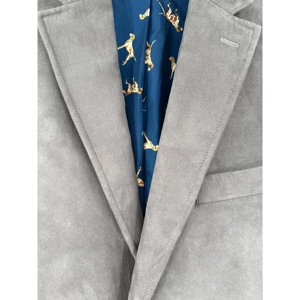 Lauren Ralph Lauren Gray Blazer‎ Sport Coat Two Button Jacket Lining Menswear